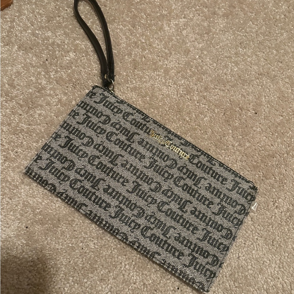 juicy couture black and grey wristlet